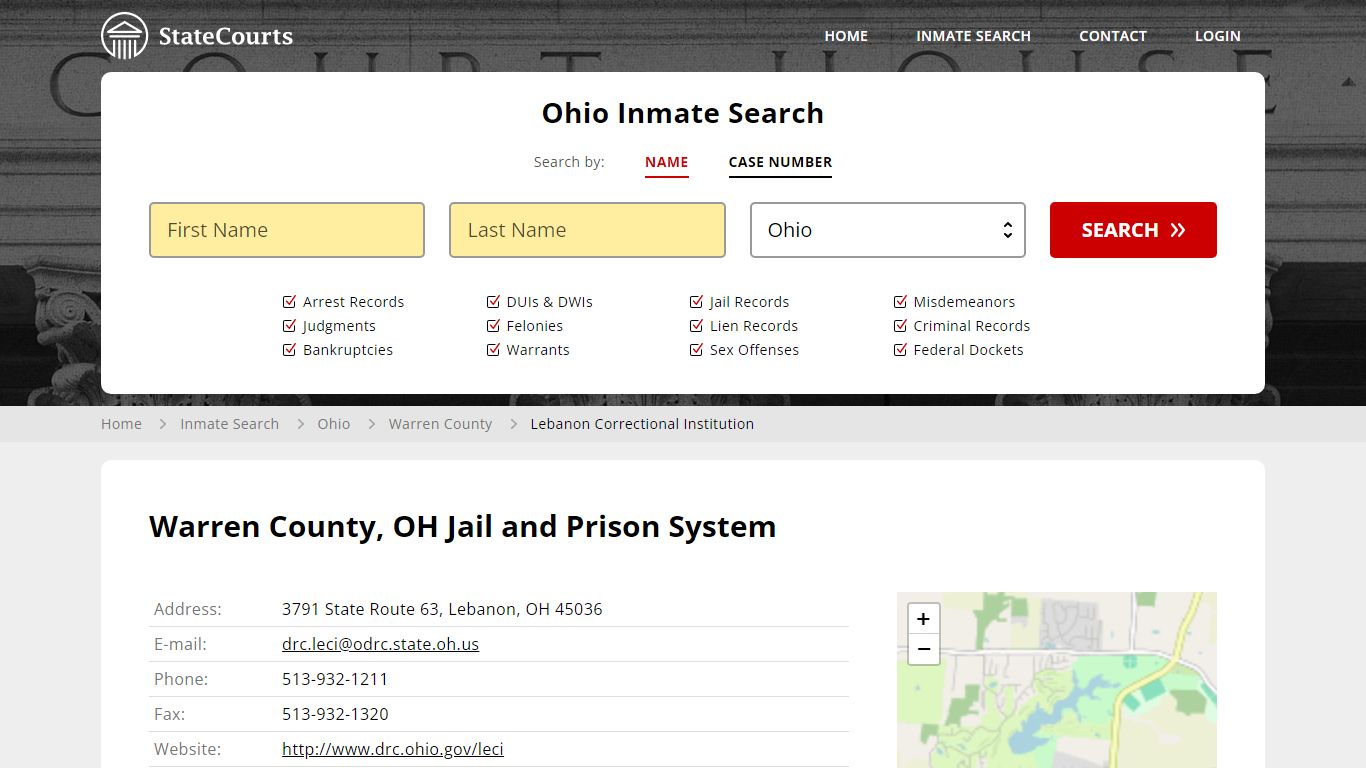 Lebanon Correctional Institution Inmate Records Search, Ohio - StateCourts